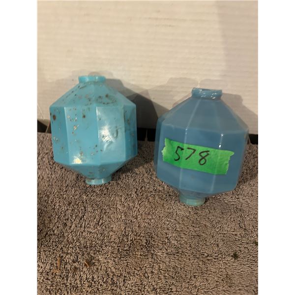 (2) Blue Lightning Rod Balls