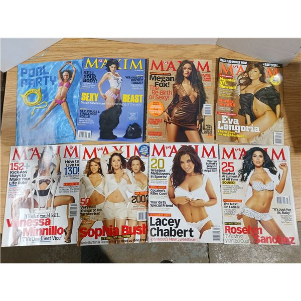8 Maxim adult magazines