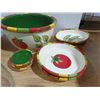 Image 5 : Lot of kitchenwares - trays, nice bowl set, crystal bell vase, etc.
