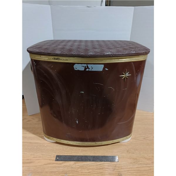 Vintage metal laundry basket