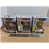 Image 1 : 3 funko pops - Ready Player One and Justin Bieber