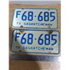 Image 1 : pair of 1976 Saskatchewan farm plates