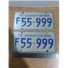 Image 1 : pair of 1972 Saskatchewan farm plates