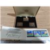 Image 1 : Canada Post 1976 Olympic Bronze Stamps set - 3 bronze stamps and 3 standard stamps