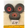 Image 1 : (3) 2 ¾” x ¾” Tri-Ang Tires