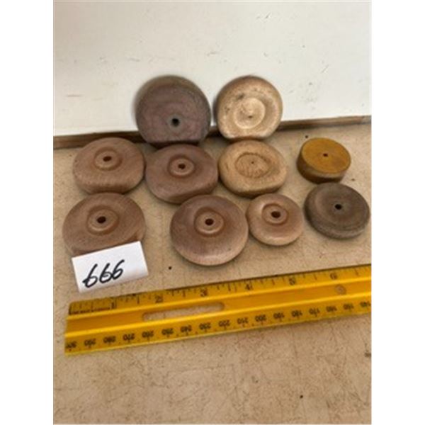 (10) Asst. Wood Wheels