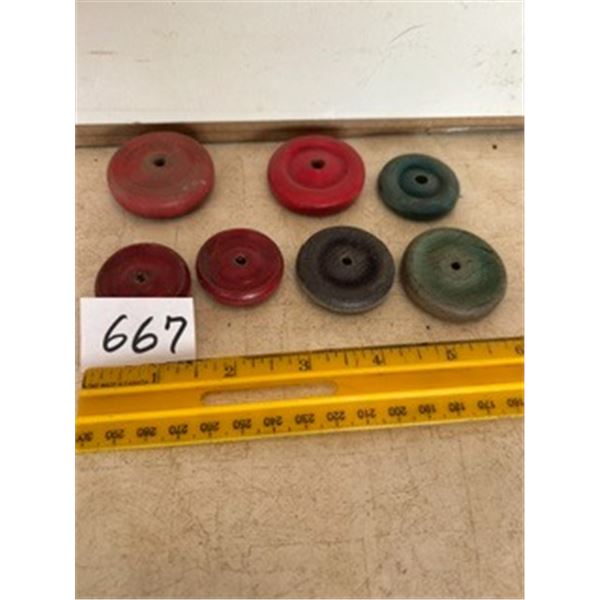 (7) Ass.t Wood Wheels
