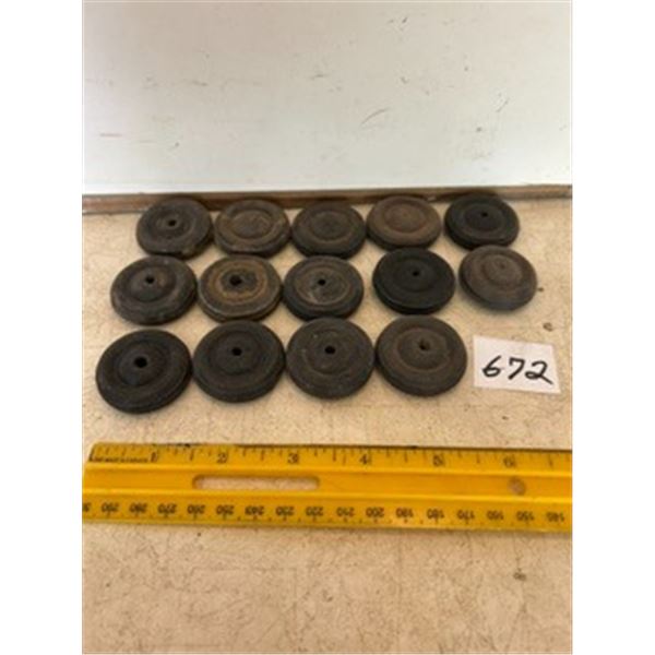 (14) 1 ?” x 5/16” Car Tires