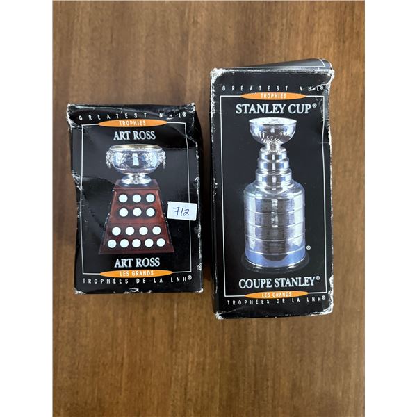 Miniature NHL Replica Trophies (2)