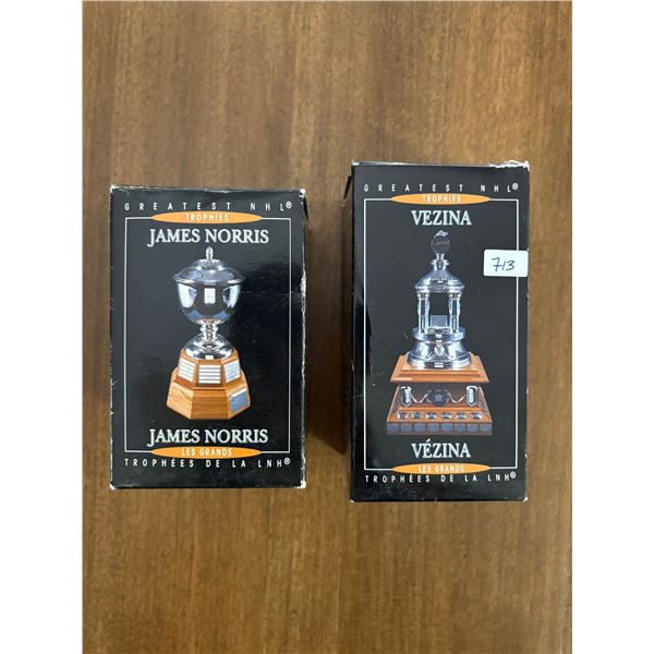 Miniature NHL Replica Trophies (2)