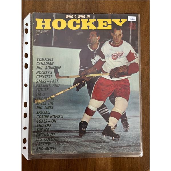 1965 Vintage Hockey Magazine - Gordie Howe Cover