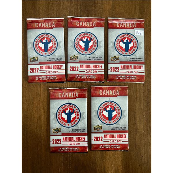 2022 National Hockey Card Day (5 Unopened Packs)