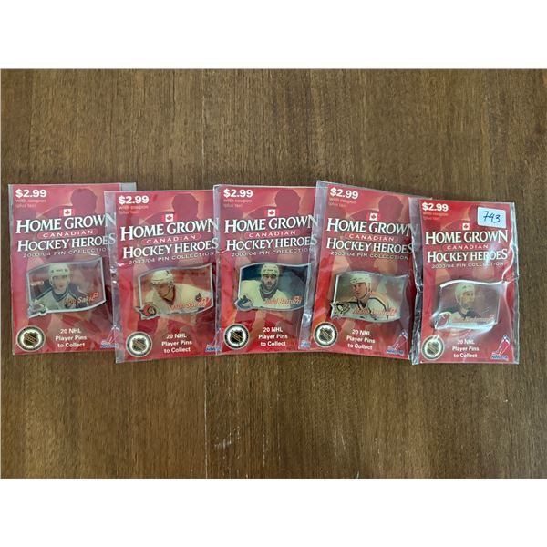 Canadian Hockey Hero Pins (5)