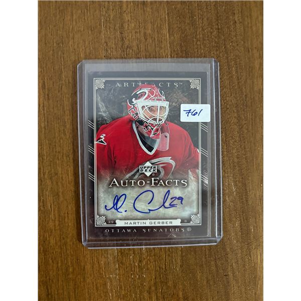 Martin Gerber - Autographed Hockey Card