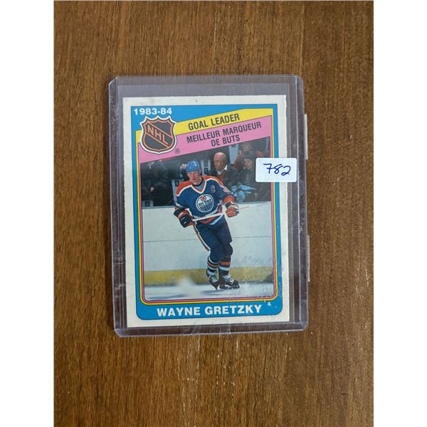 Wayne Gretzky - 1983-84 Goal Leader - Hockey Card