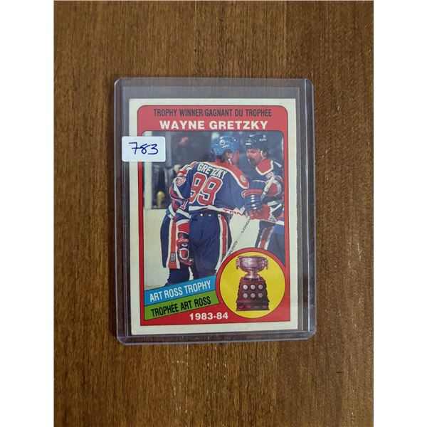 Wayne Gretzky - 1983-84 Art Ross Trophy  - Hockey Card