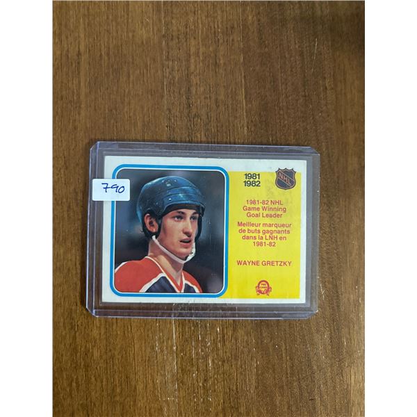 Wayne Gretzky - 1981-82 Game Winning Goal Leader - Hockey Card