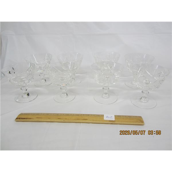 8 Authentic Crystal Desert Cups 4 inches Tall