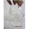 Image 2 : 2 Authentic Crystal Brandy Glasses and 2 Small Dishes