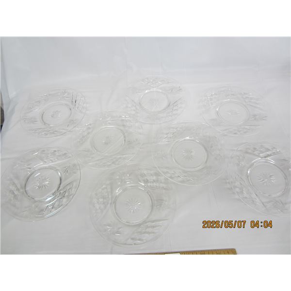 8 Authentic Crystal 6 inch Desert Plates