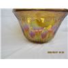 Image 2 : Large Carnival  Glass Punch Bowl  7 inches Tall 12  inches Across