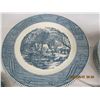 Image 2 : Antique Royal Dish Set with Currier and Ives Scenes on It