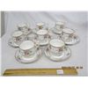 Image 1 : 8 Royal Abert Petit Point Cups and Saucers