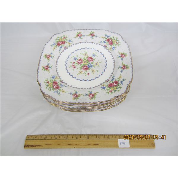 7 Royal Albert Petit Point China Dinner Plates 9.5 inches Across
