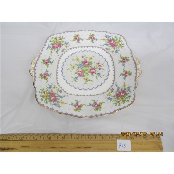 Royal Albert Petit Point China Cake Plate with Handles