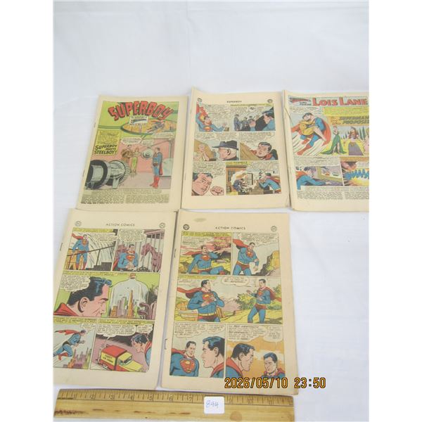 5 1960'S DC Comics with No Covers Super Boy , Louis Lane ,Action Comics