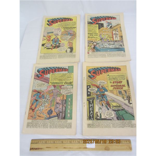4 1960's DC Comics No Covers Superman