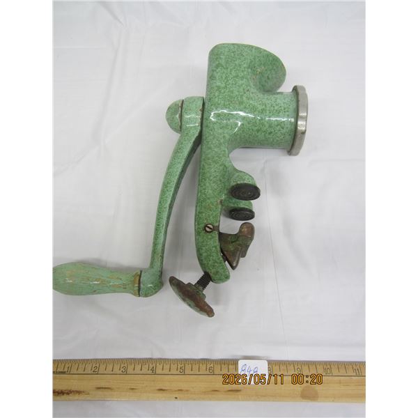 Rare Antique Speckeld Green Grinder