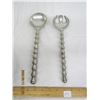 Image 1 : Mid Century Modern Aluminium Salad Fork and Spoon