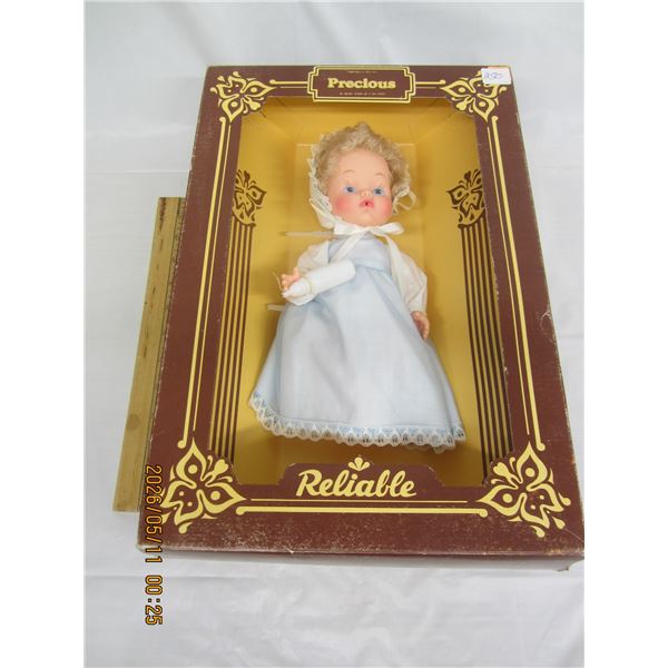 Precious Vintage Doll made by Reliable in Original Box