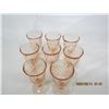 Image 2 : 8 Pink Depression Wine Glasses No Chips