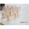 Image 3 : 8 Pink Depression Wine Glasses No Chips