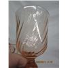 Image 6 : 8 Pink Depression Wine Glasses No Chips