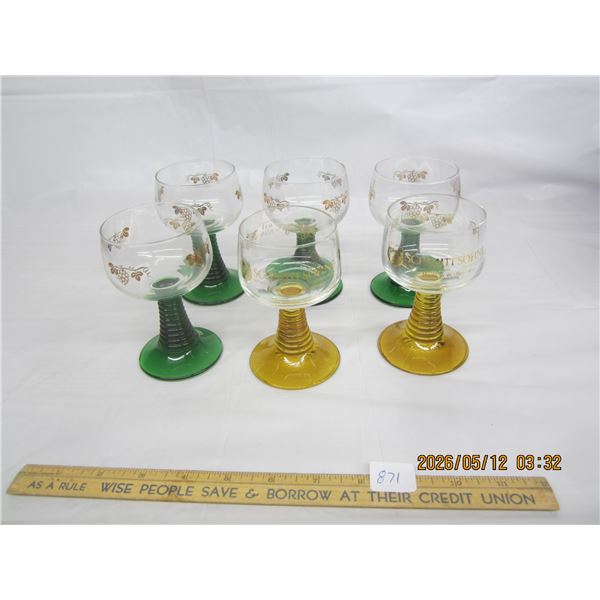 6 Schmitt Sohne Liquor Glasses