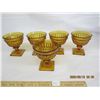 Image 1 : 5 Vintage 1960's Amber Desert Cups