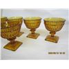 Image 3 : 5 Vintage 1960's Amber Desert Cups