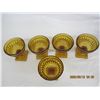 Image 4 : 5 Vintage 1960's Amber Desert Cups