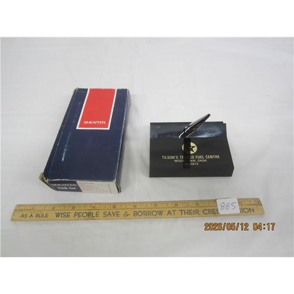 Vintage Texaco Sheaffer Desk Pen Advertising Set
