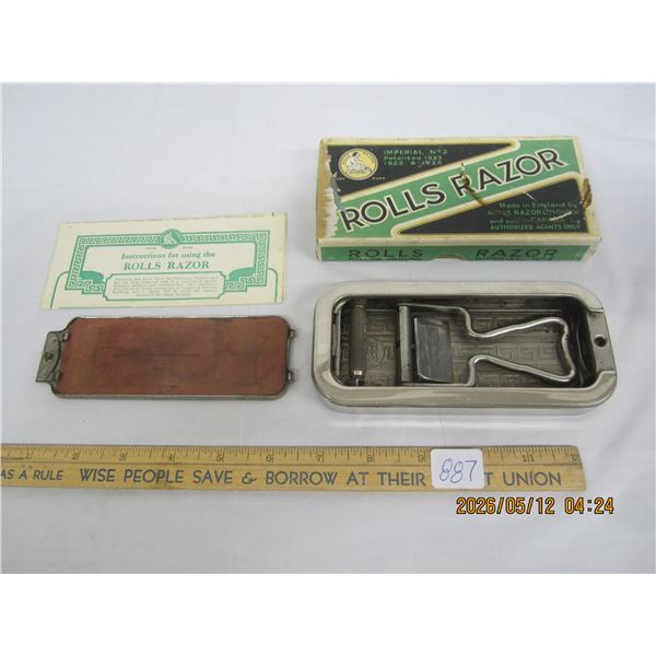 Antique Rolls Razor Sharpening Device with Original Box