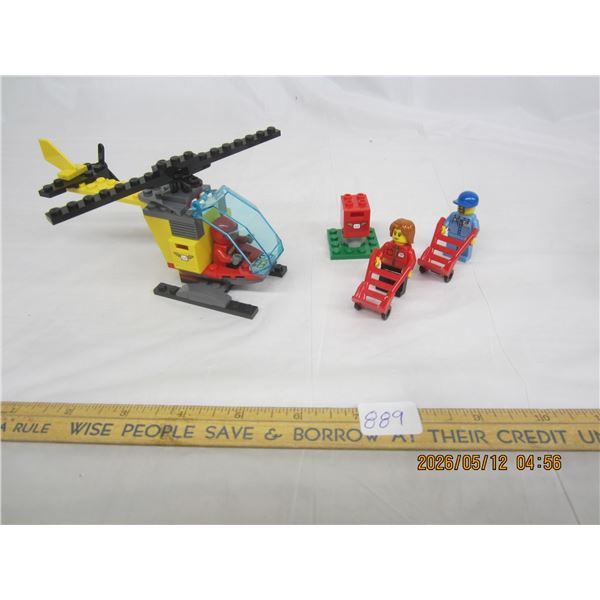Lego Helicopter Set with 3 Figures