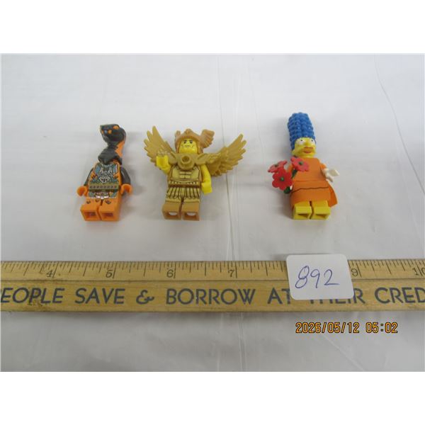 Lot of 3 Rare Lego Mini Figures