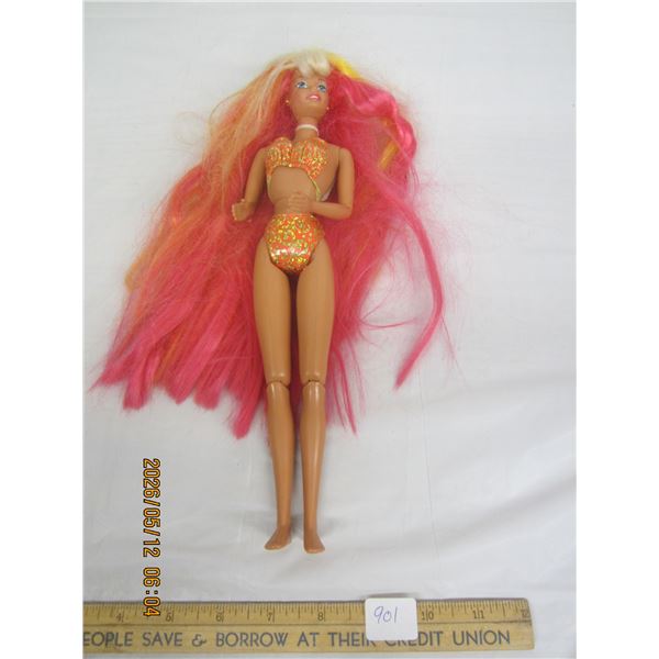 Vintage Hawaiian Hair Barbie with Clothing