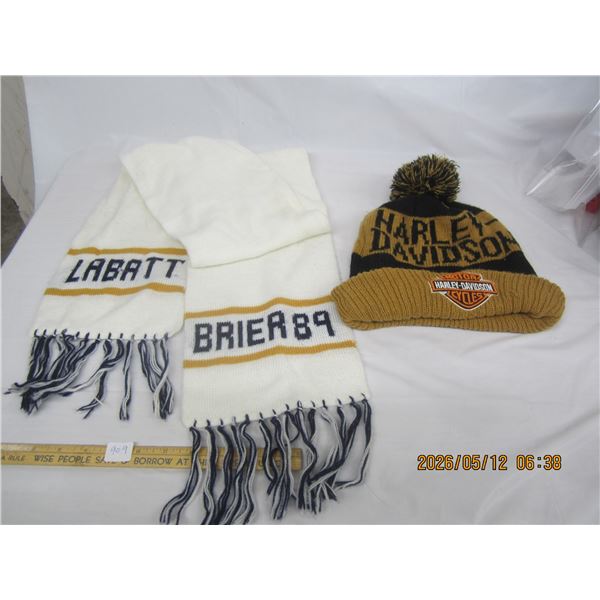 Harley Davidson Toque and a Labatt's Brier 89 Scarf