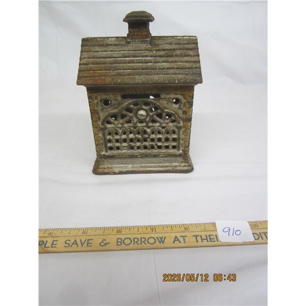 Antique Cast Iron Bank Authentic
