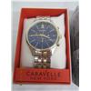 Image 2 : Caravelle by Bulova New York Chronograph Watch with Box Plastic is Still on the Face Needs a Battery