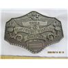 Image 2 : 1985 WWF Wrestling Kid's Belt Buckle Super Rare Item Mint Shape Like New